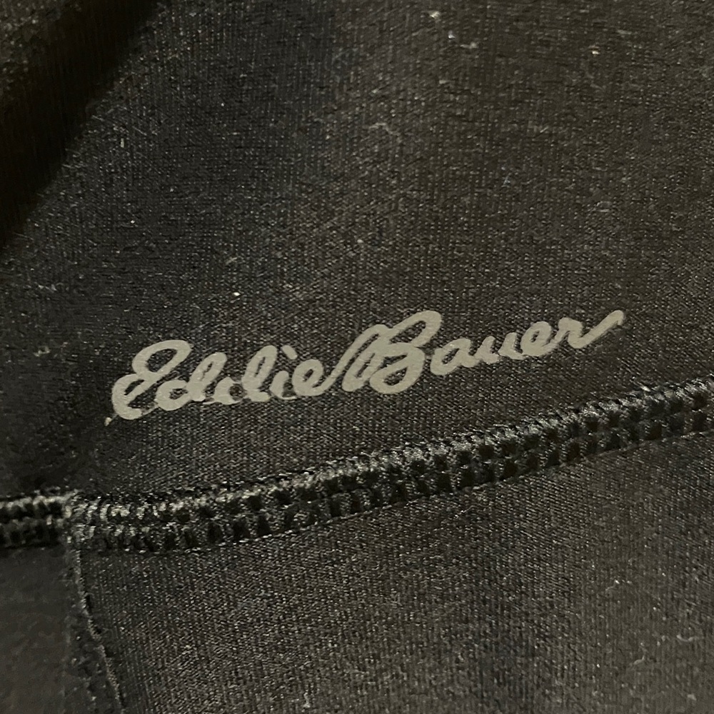 VG-EUC Eddie Bauer Women's XL Black Crossover Leggings - Picture 3 of 7
